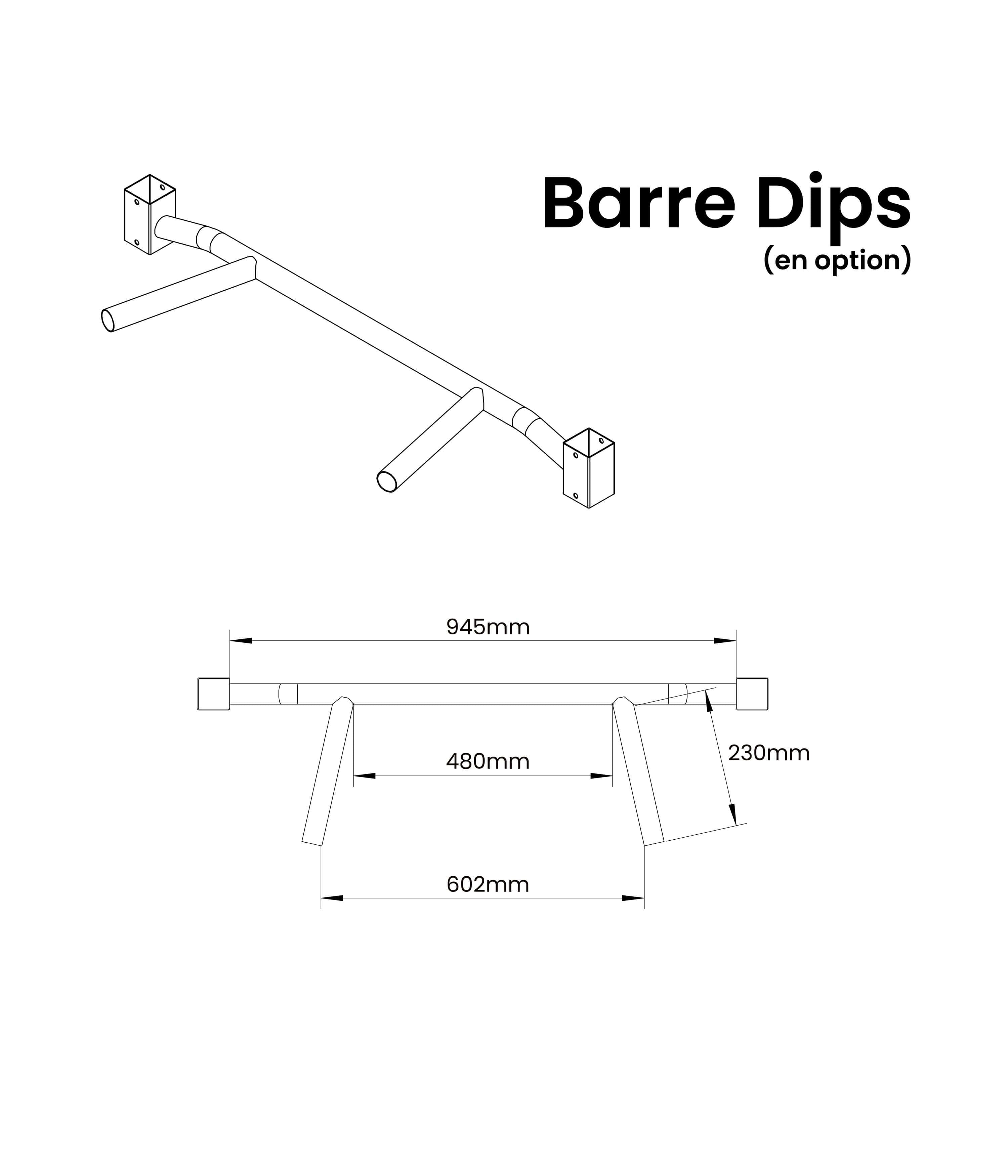 accessoire dips pour barre de traction