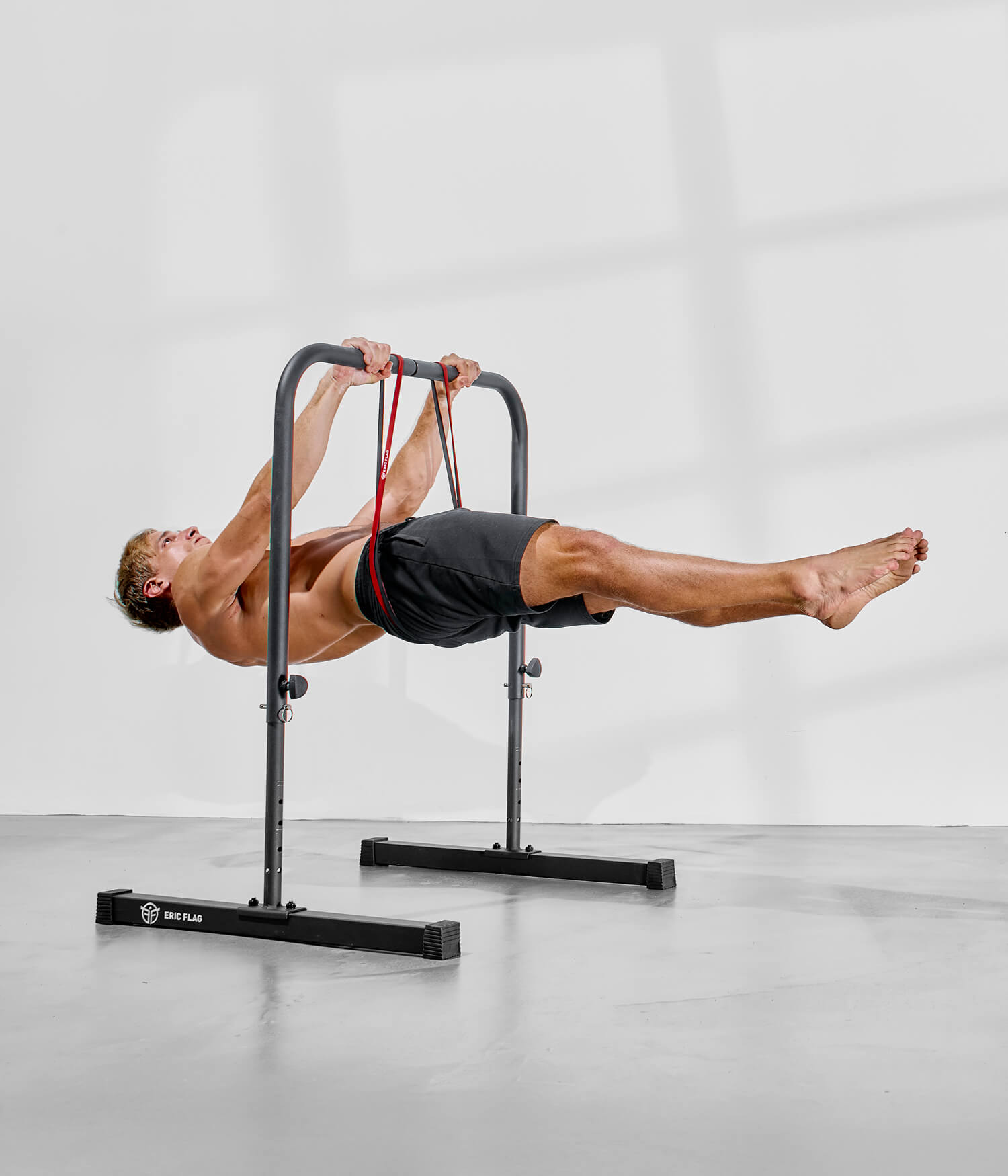 front lever assisté avec élastiques