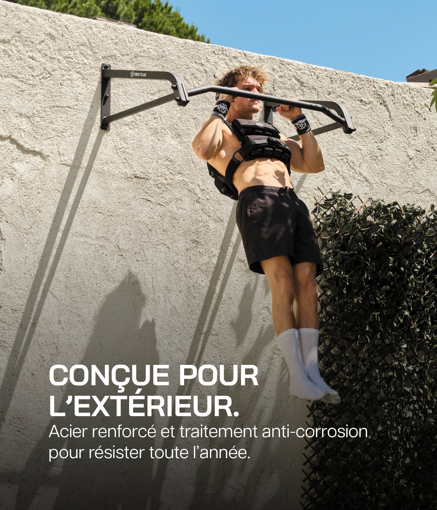 Outdoor Wall-Mounted Pull-Up Bar