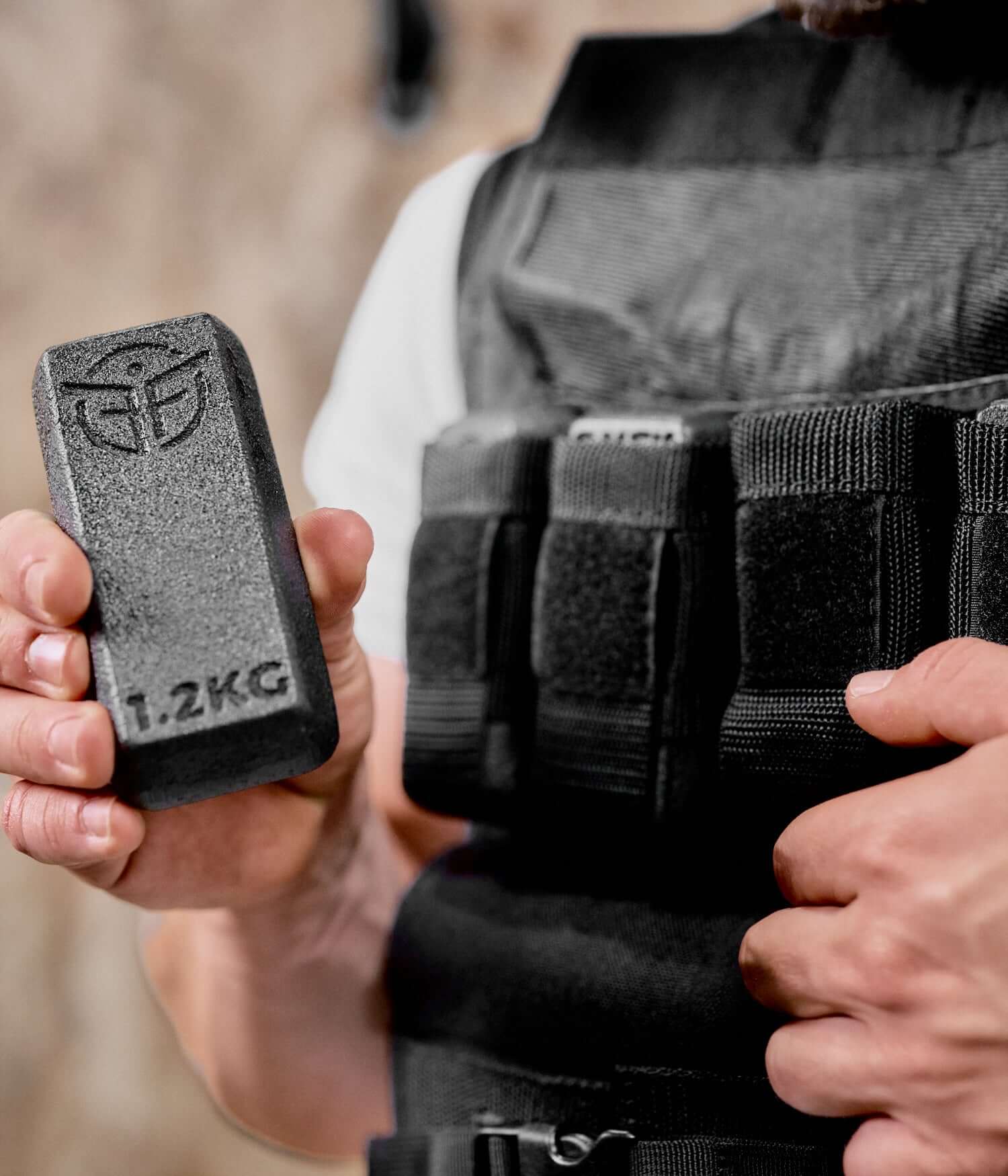 1.2 kg plates, removable, for precise loading