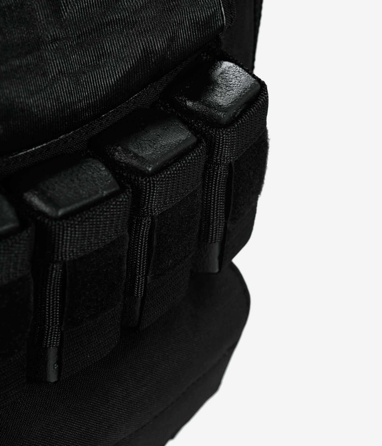 Interior pocket layout for removable steel weights