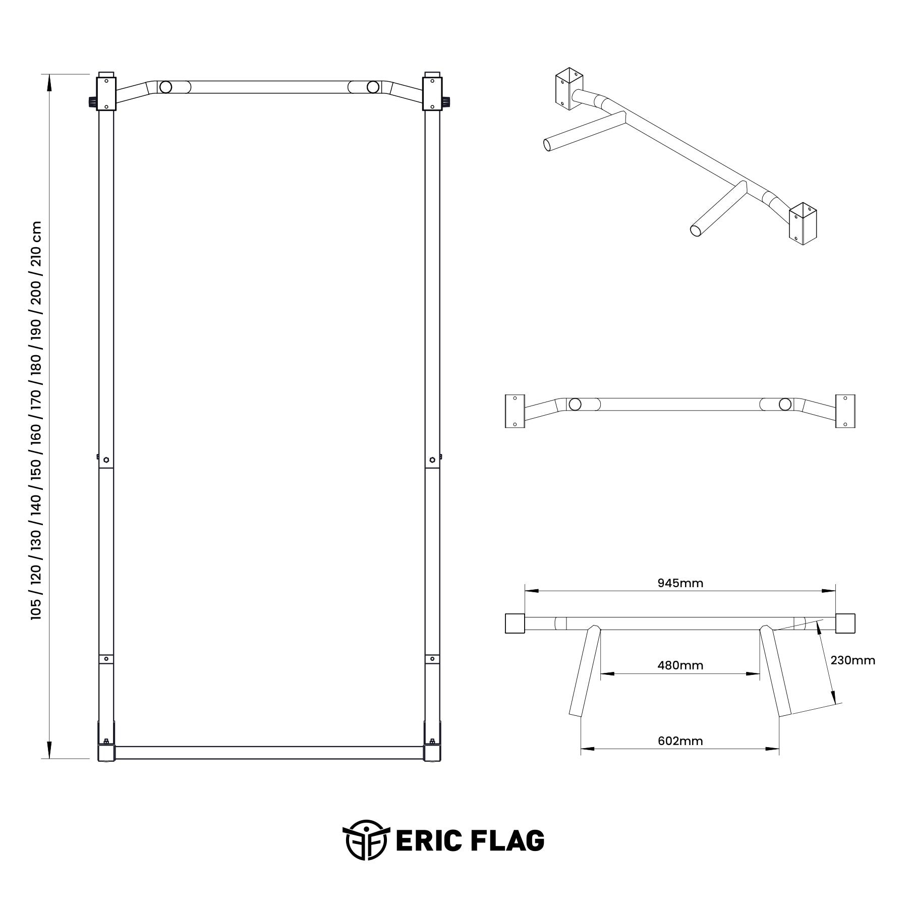 dimensioni immersioni accessorio eric flag