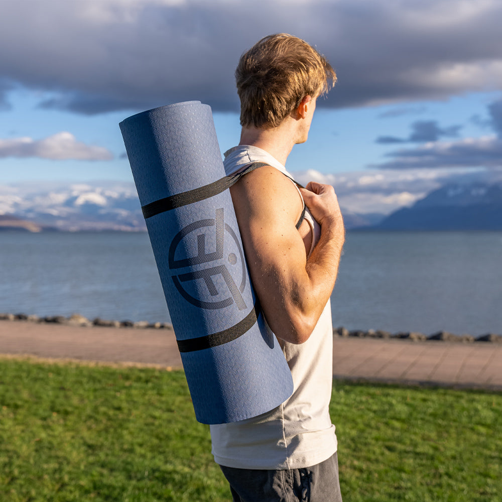 Pack Gym Mat + 3 Elastic Bands + Push up Bars