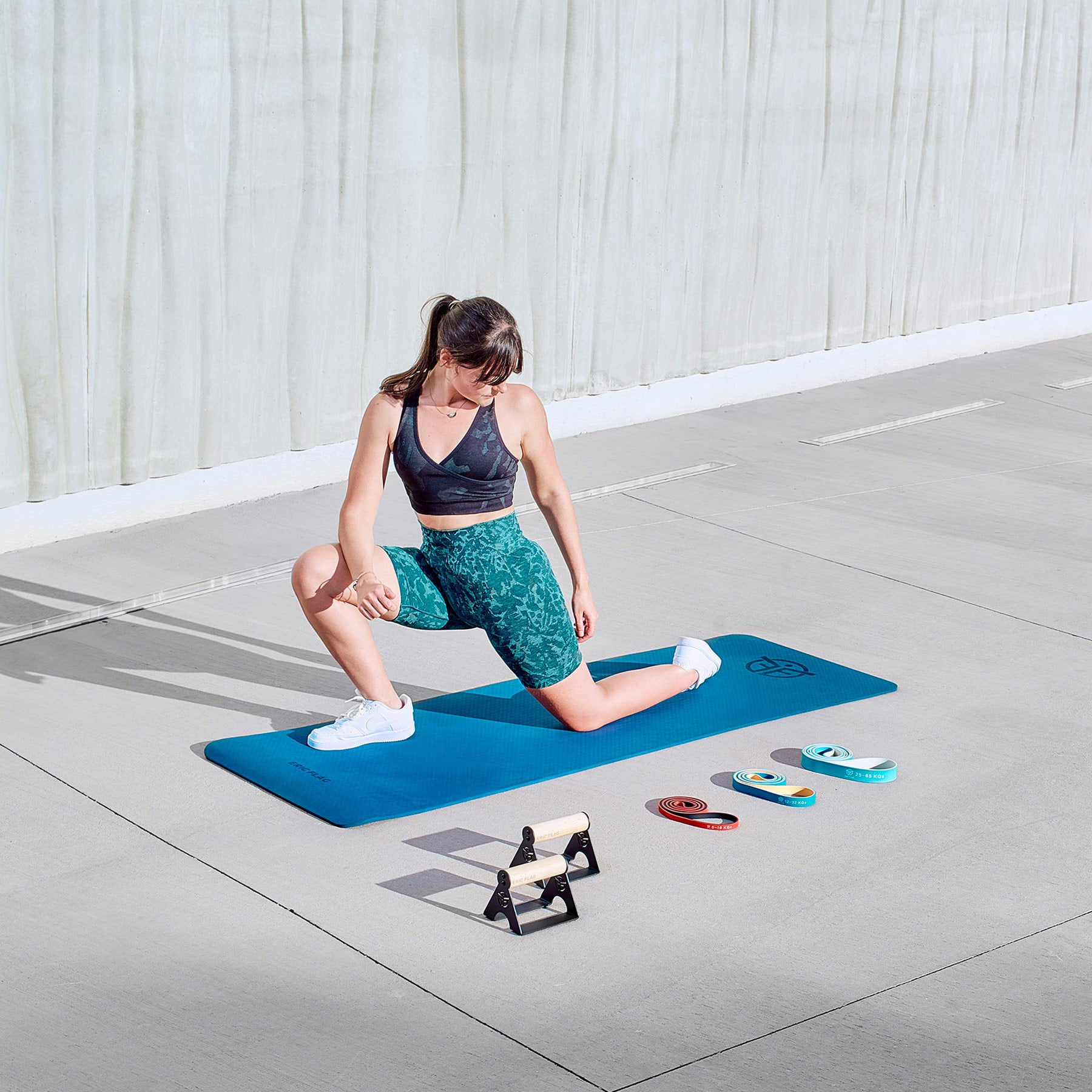 Eric Flag Esterilla yoga de 8mm de grosor en TPE, colchoneta gimnasia  cómoda y duradera para